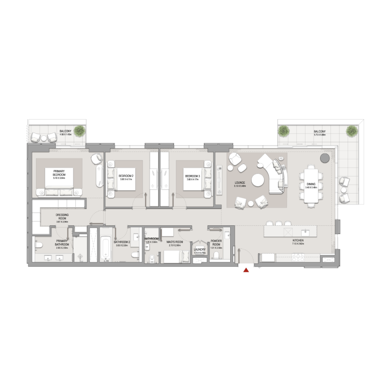 3 Bedroom Floorplan
