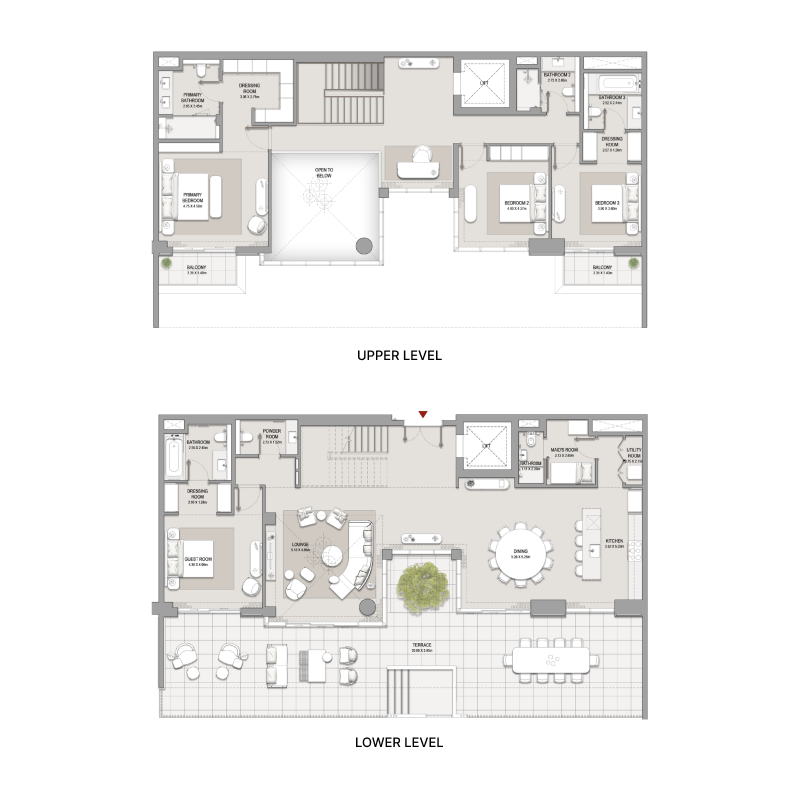 4 Bedroom Duplex Floorplan